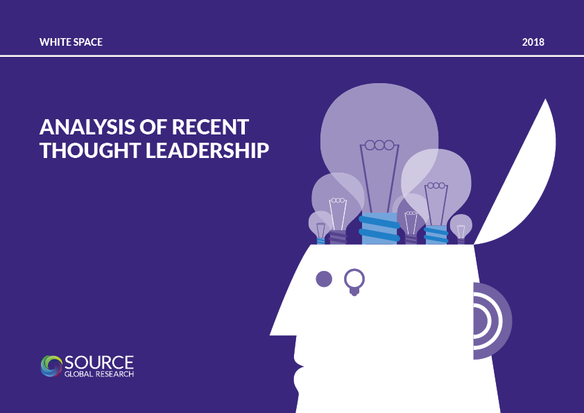 Report front cover - Analysis of recent thought leadership: Data & Analytics