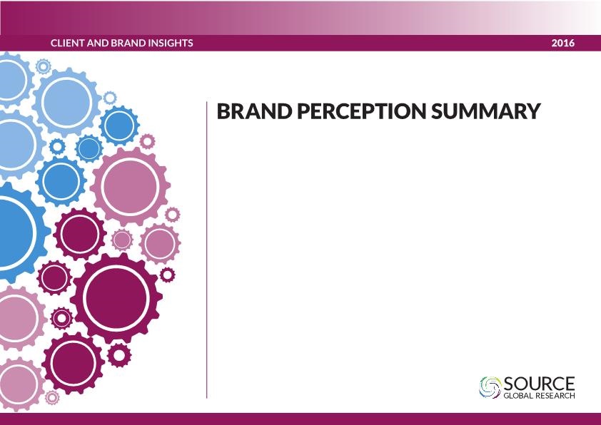 Report front cover - Bain & Co. Brand Perceptions 2016