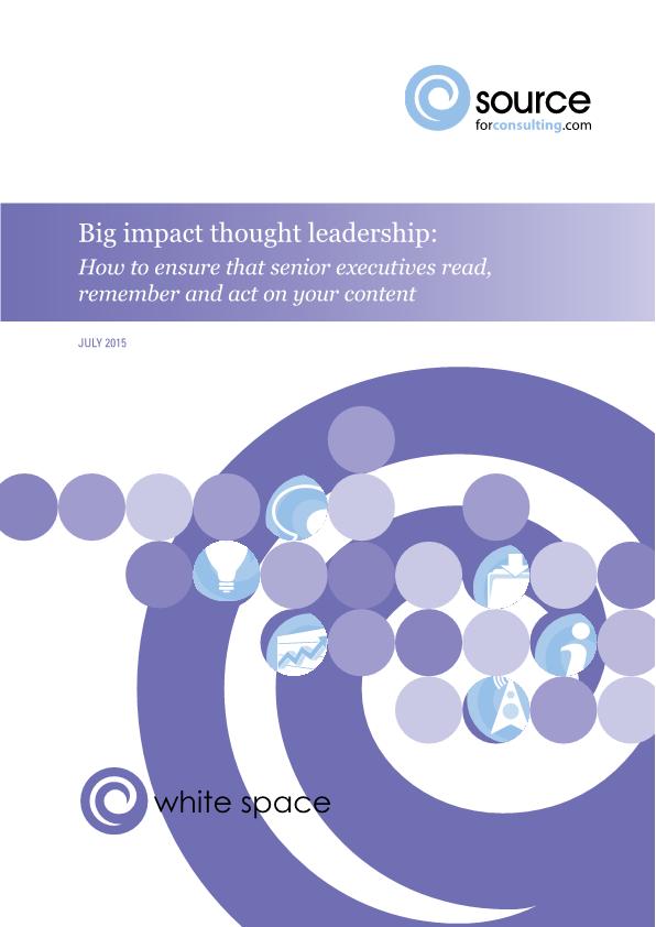 Report front cover - Big impact thought leadership