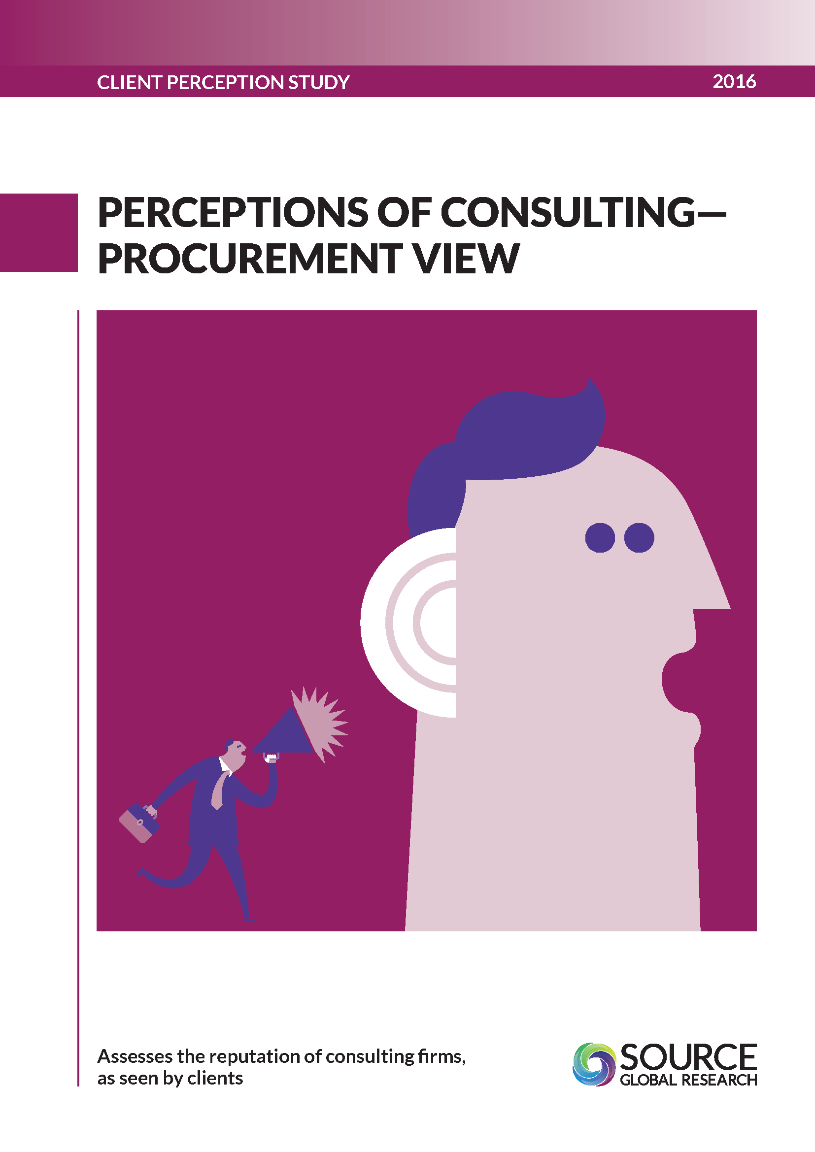 Report front cover - Perceptions of consulting – procurement view