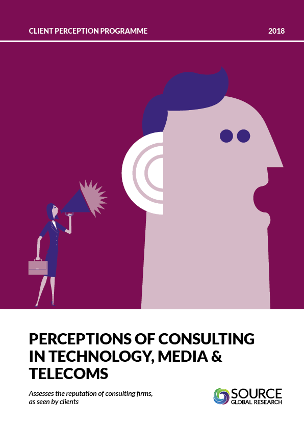 Report front cover - Perceptions of Consulting in Technology, Media & Telecoms in 2018