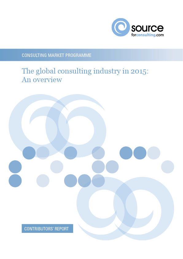 Report front cover - The global consulting industry in 2015: An overview