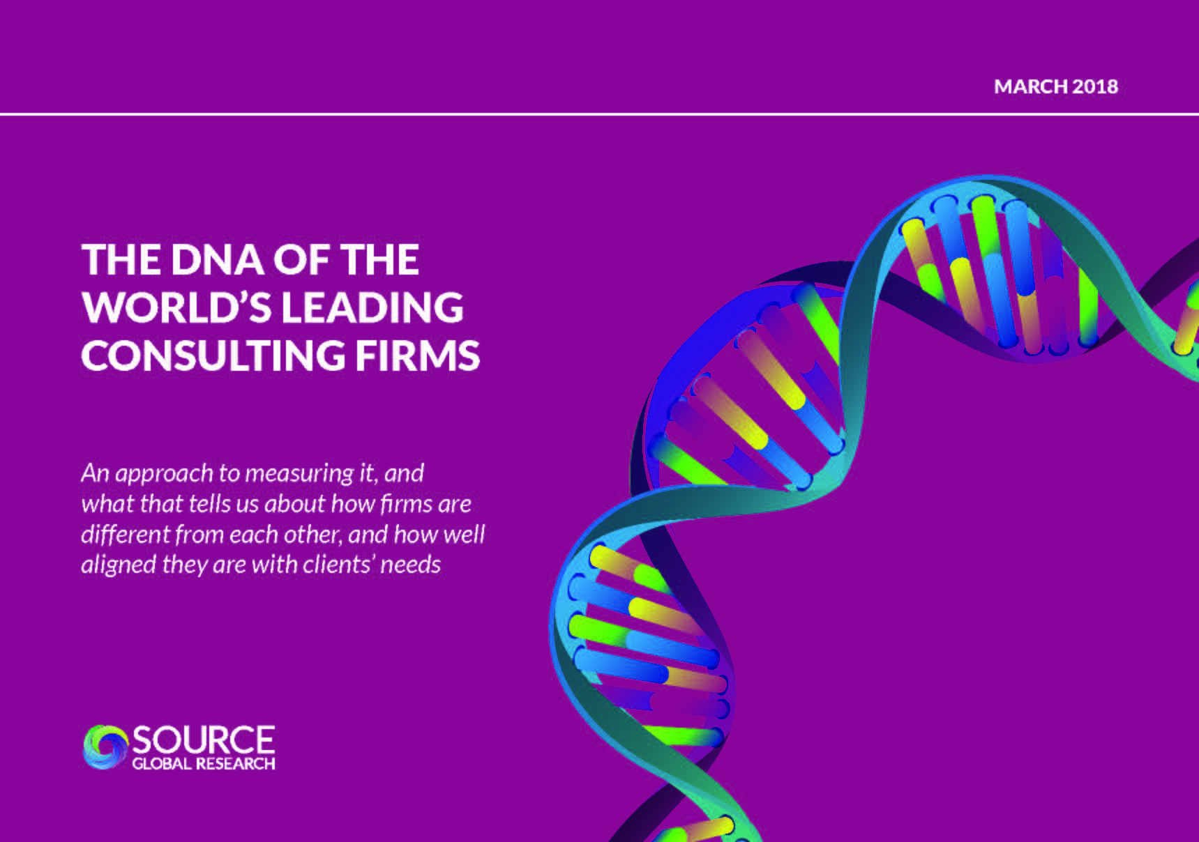 Report front cover - The DNA of the world’s leading consulting firms