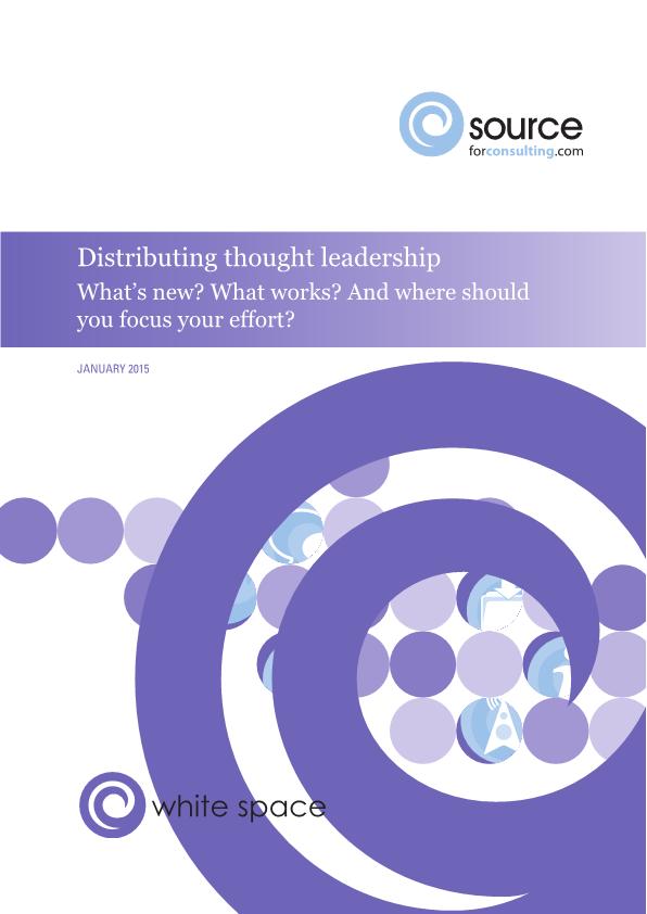 Report front cover - Distributing thought leadership 2014