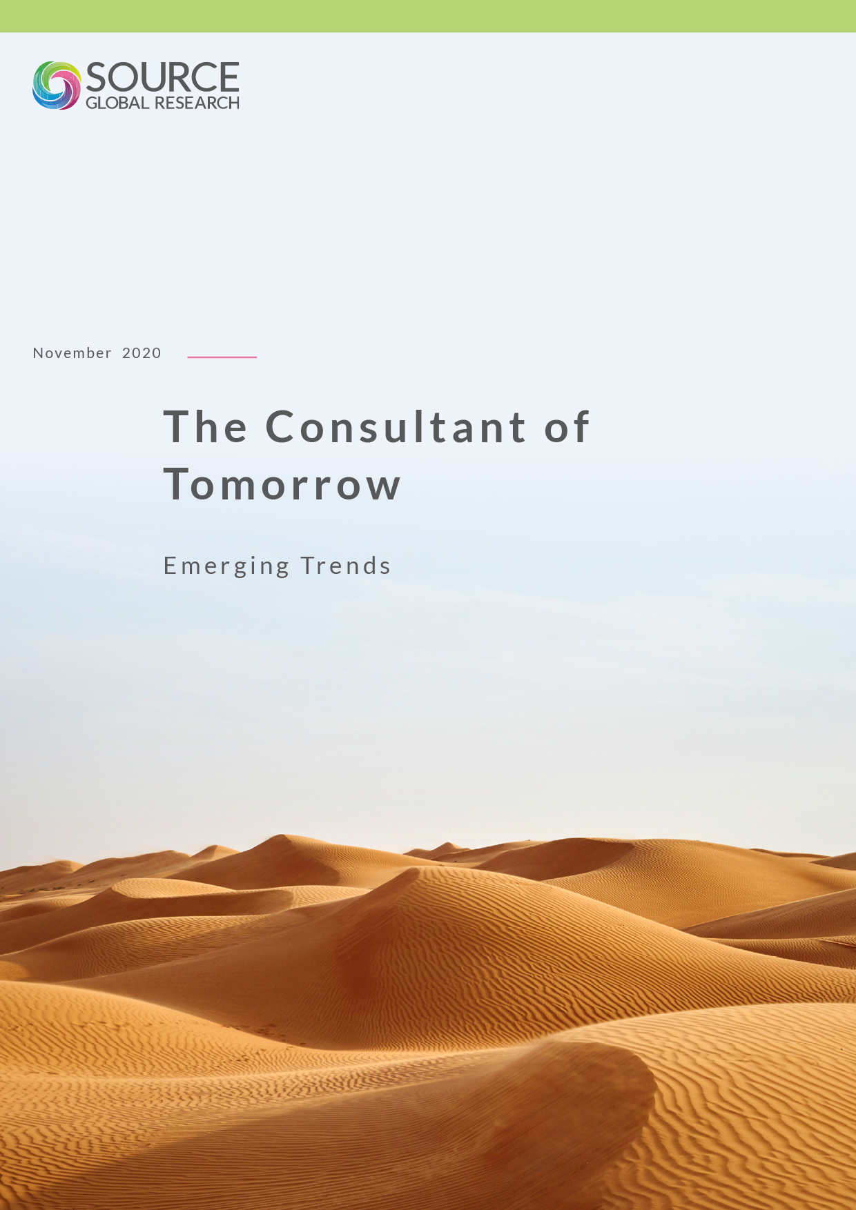 Report front cover - The Consultant of Tomorrow