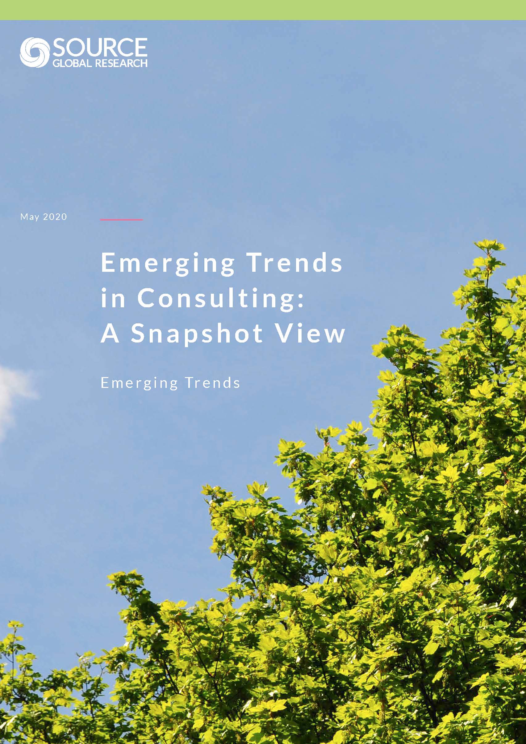 Report front cover - Emerging Trends in Consulting: A Snapshot View for 2020