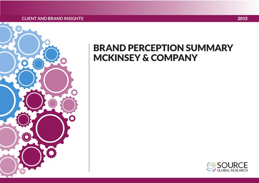 Report front cover - McKinsey & Company Brand Perceptions 2015