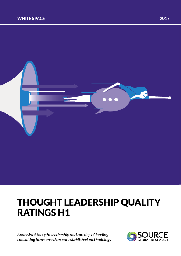 Report front cover - Quality ratings of thought leadership for the first half of 2017