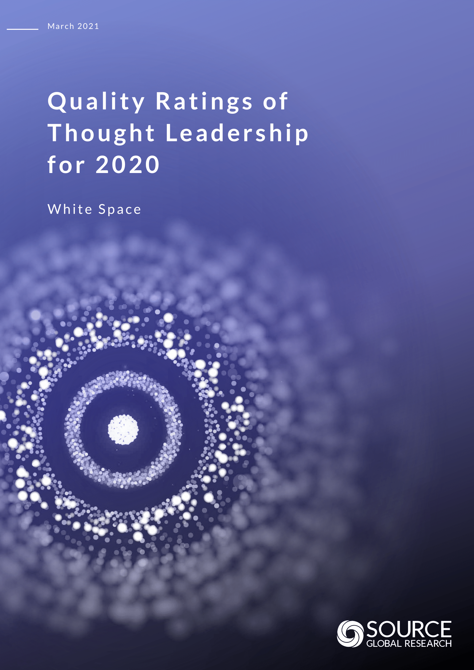 Report front cover - Quality ratings of thought leadership for 2020