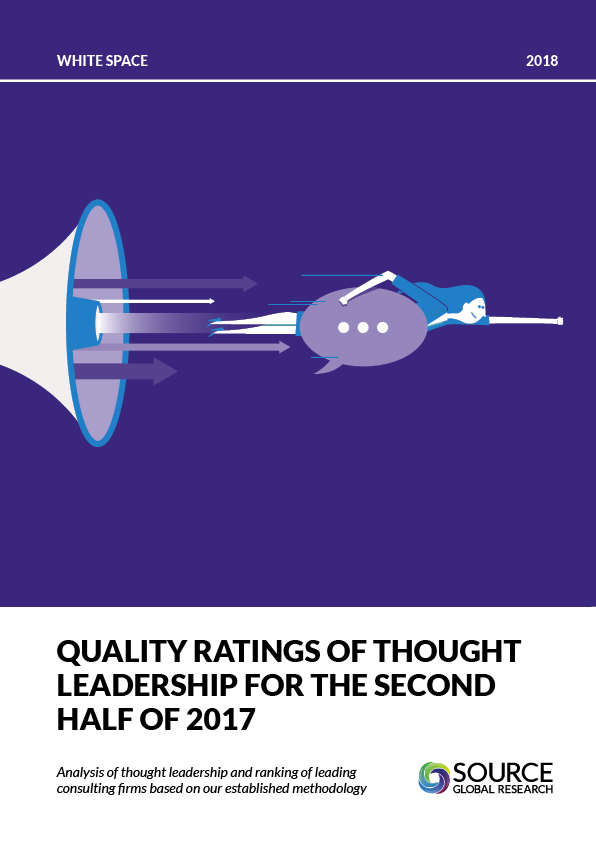 Report front cover - Quality ratings of thought leadership for the second half of 2017
