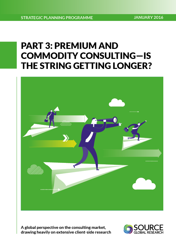 Report front cover - Premium and commodity consulting: Is the string getting longer?