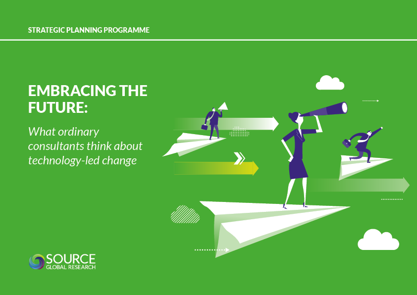 Report front cover - Embracing the future: What ordinary consultants think about technology-led change