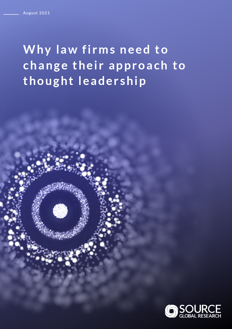 Report front cover - Why law firms need to change their approach to thought leadership