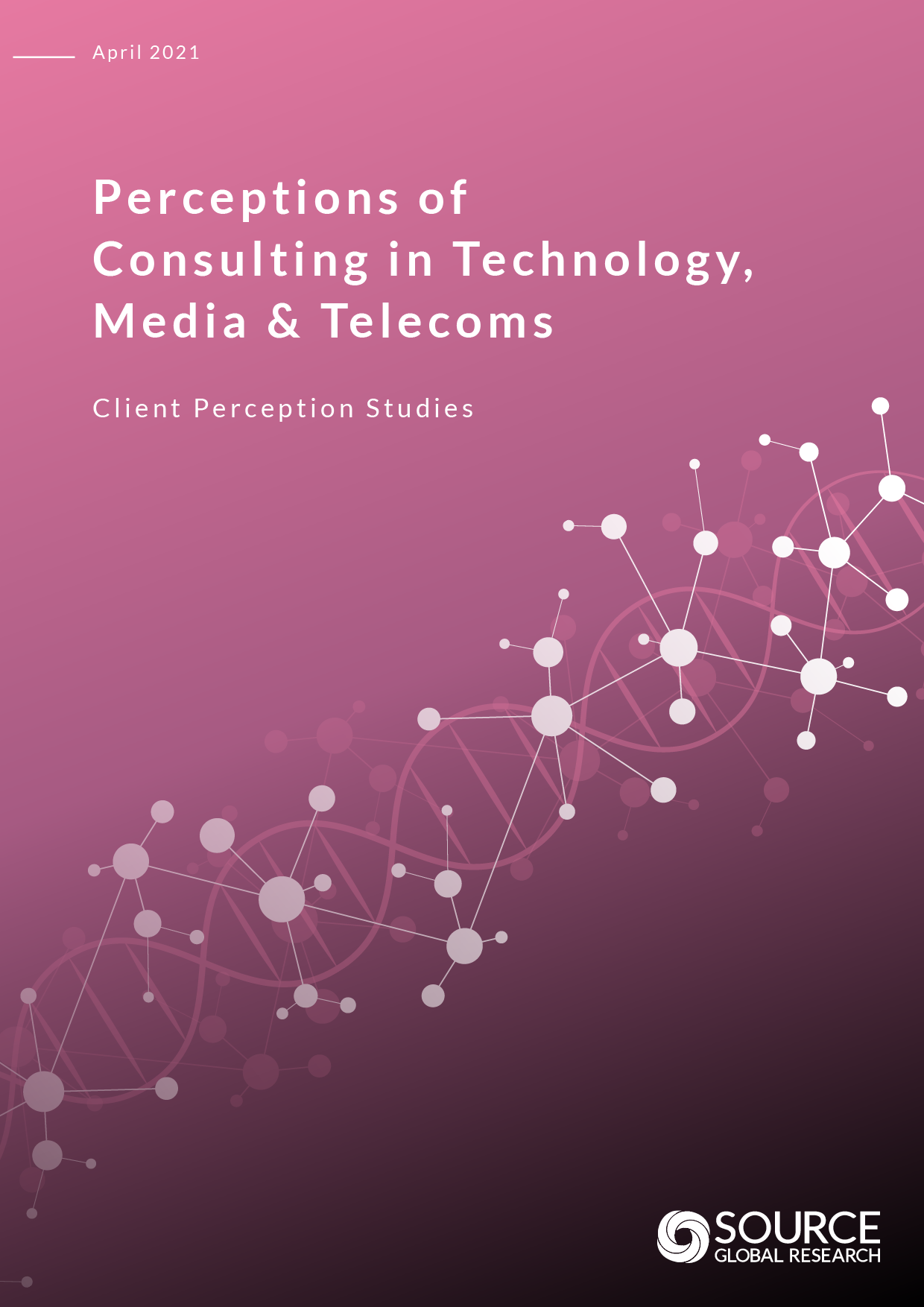 Report front cover - Perceptions of Consulting in Technology, Media & Telecoms in 2021