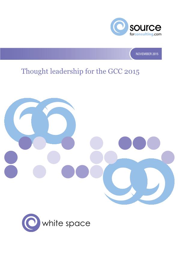 Report front cover - Thought leadership for the GCC
