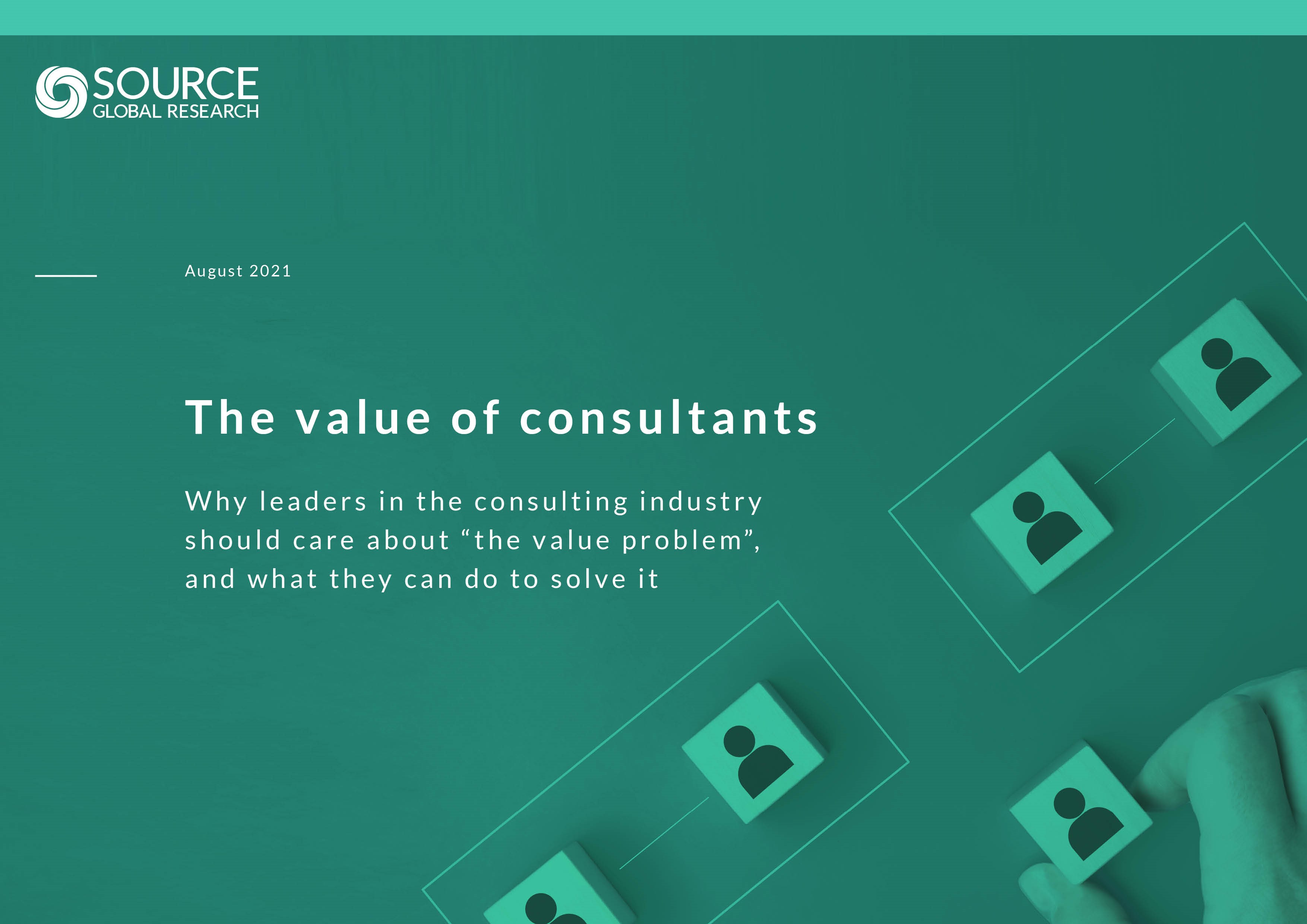 Report front cover - The value of consultants