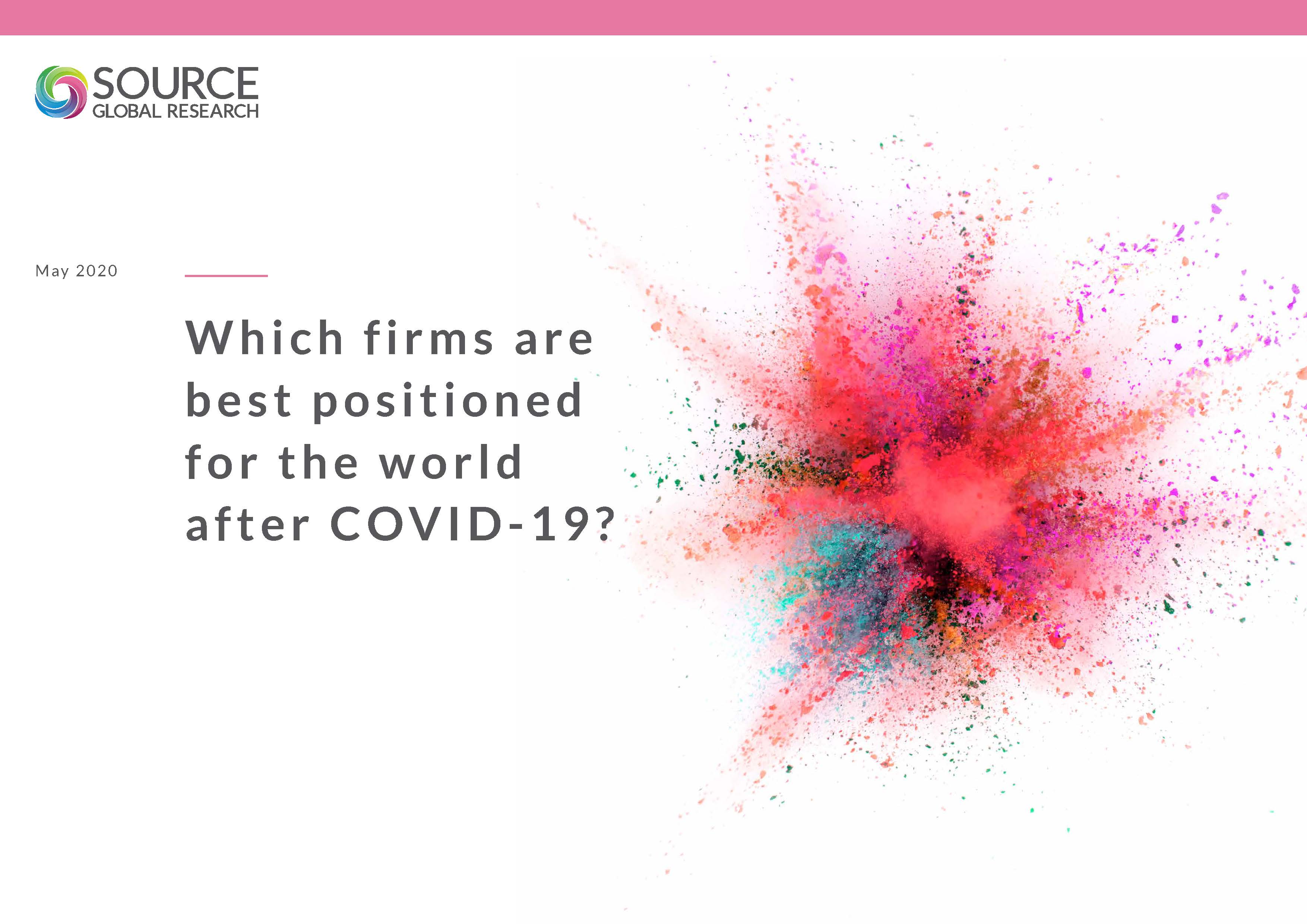 Report front cover - Which firms are best positioned for the world after COVID-19?
