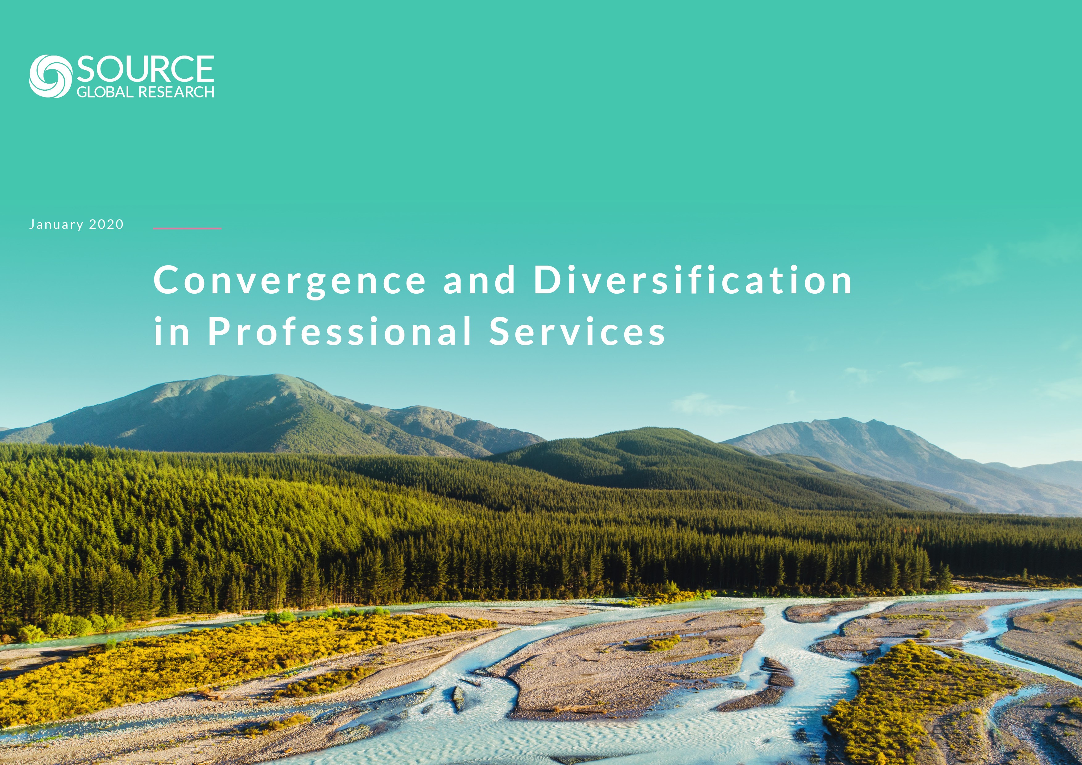 Report front cover - Convergence and Diversification in Professional Services