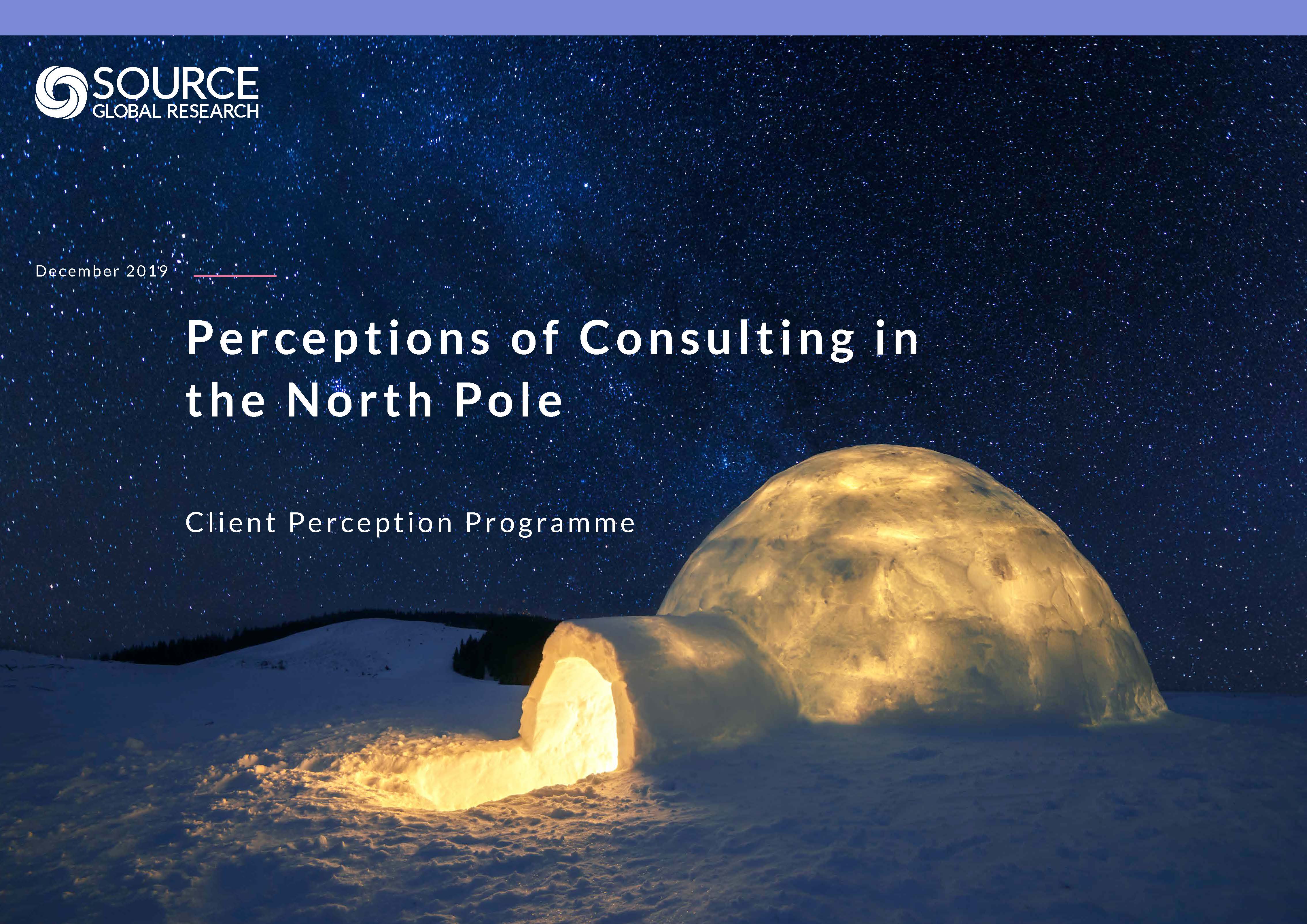 Report front cover - Perceptions of Consulting in the North Pole in 2019