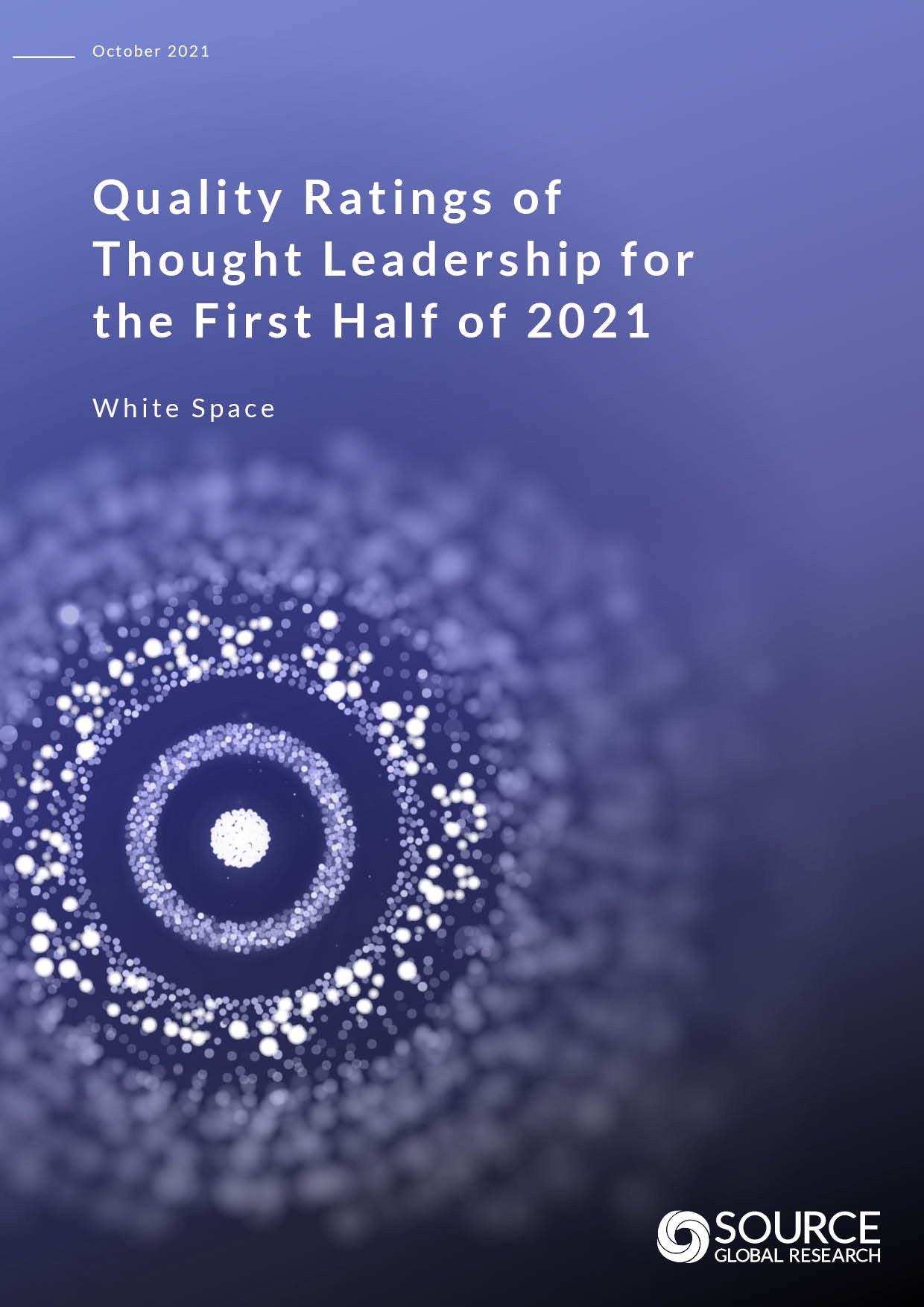 Report front cover - Quality Ratings of Thought Leadership for the First Half of 2021