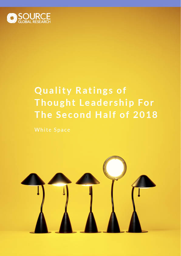 Report front cover - Quality Ratings of Thought Leadership For The Second Half of 2018
