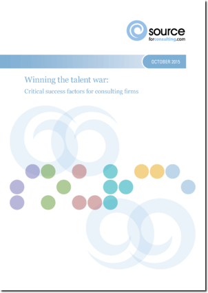 Report front cover - Winning the talent war: Critical success factors for consulting firms