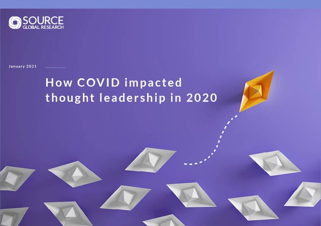Report front cover - How COVID impacted thought leadership in 2020